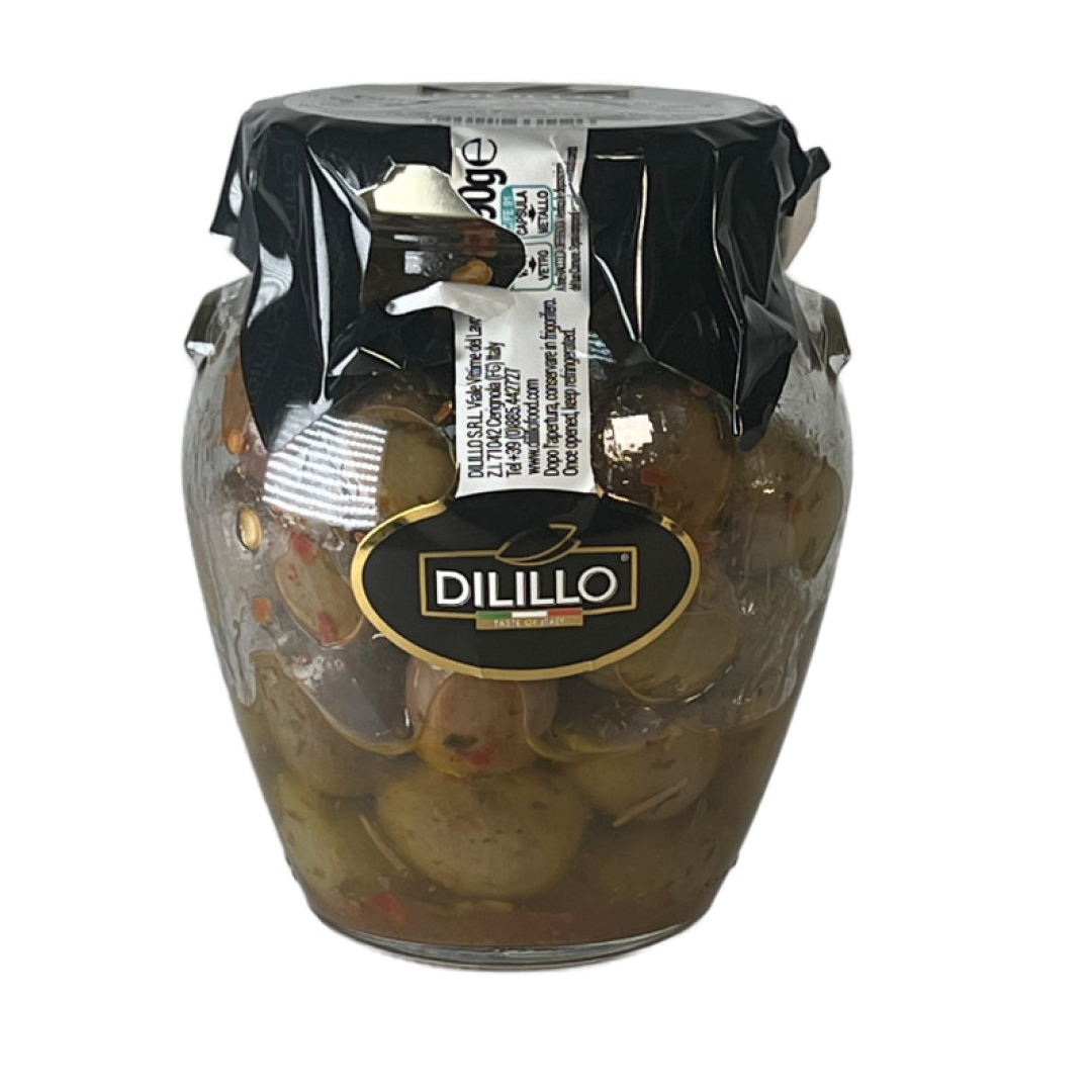 Оливки пикантные с косточкой в растительном масле, 290 грамм