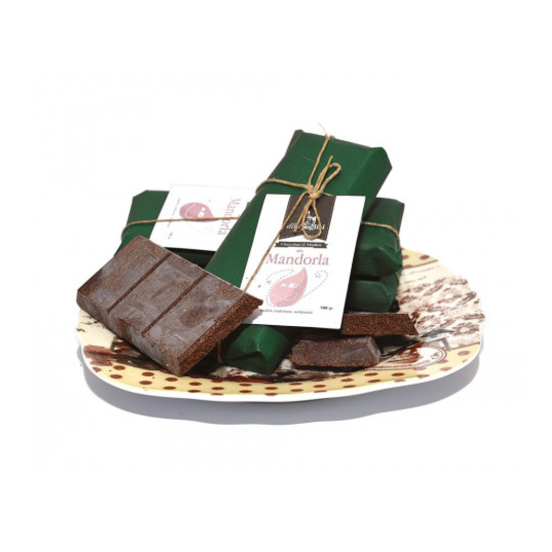 Шоколад ручной работы MODICA с миндалём 100 грамм