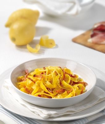 Тальятелле с Кулателло ди Дзибелло и лимоном